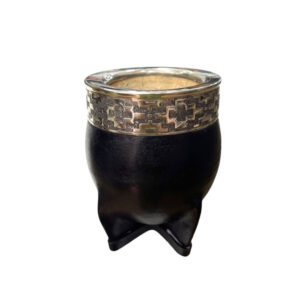 Mate Imperial de Calabaza Fleje y virola Alpaca Negro